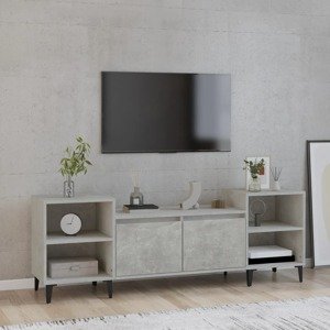 vidaXL TV skrinka betónová sivá 160x35x55 cm spracované drevo