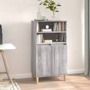 vidaXL Vysoká skrinka sivý dub sonoma 60x36x110 cm spracované drevo