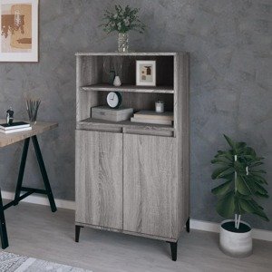vidaXL Vysoká skrinka sivý dub sonoma 60x36x110 cm spracované drevo