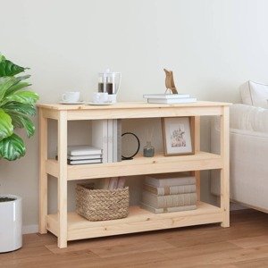 vidaXL Konzolový stolík 110x40x74 cm masívne borovicové drevo
