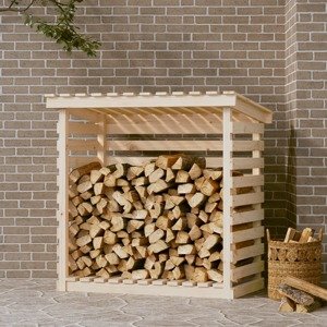 vidaXL Stojan na palivové drevo 108x73x108 cm masívna borovica