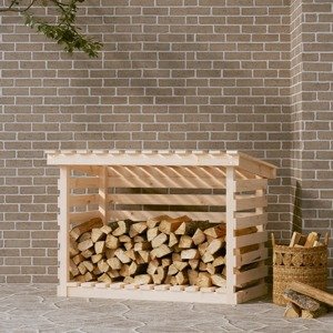 vidaXL Stojan na palivové drevo 108x73x79 cm masívna borovica