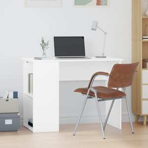 vidaXL Stôl biely 100x55x75 cm spracované drevo
