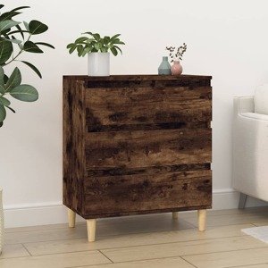 vidaXL Komoda dymový dub 60x35x70 cm spracované drevo