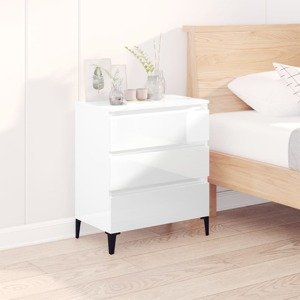 vidaXL Komoda vysoký lesk biela 60x35x70 cm spracované drevo