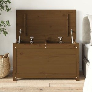 vidaXL Úložný box medovo-hnedý 80x40x45,5 cm masívna borovica