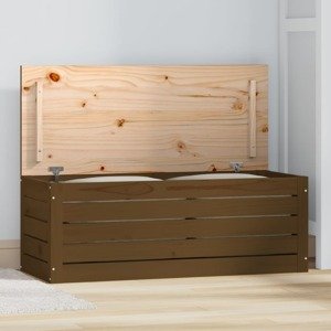 vidaXL Úložný box medovo-hnedý 89x36,5x33 cm masívna borovica