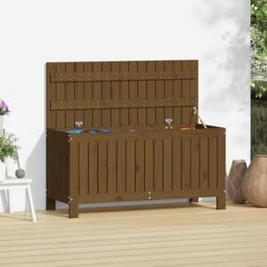 vidaXL Záhradný úložný box medovo-hnedý 108x42,5x54 m masívna borovica