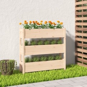 vidaXL Kvetináč 112x25x104,5 cm borovicový masív