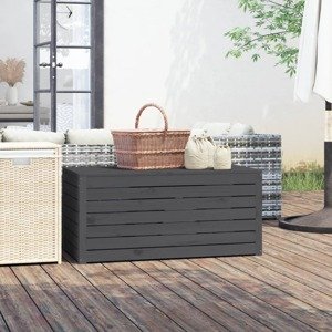 vidaXL Záhradný box sivý 101x50,5x46,5 cm masívna borovica