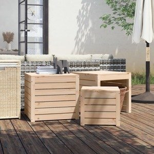 vidaXL 3-dielna záhradná sada boxov borovicový masív