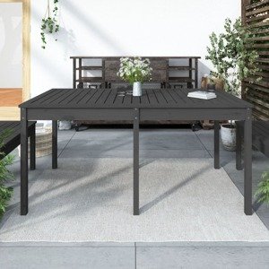 vidaXL Záhradný stolík sivý 159,5x82,5x76 cm borovicový masív