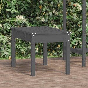 vidaXL Záhradná lavica sivá 80x44x45 cm masívna borovica