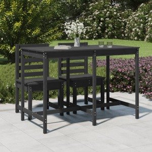 vidaXL Záhradný stolík sivý 159,5x82,5x110 cm borovicový masív