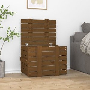 vidaXL Úložný box medovo-hnedý 58x40,5x42 cm masívna borovica