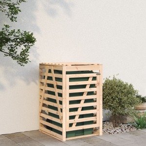 vidaXL Úložný box pre odpadkový kôš 84x90x128,5 cm masívna borovica