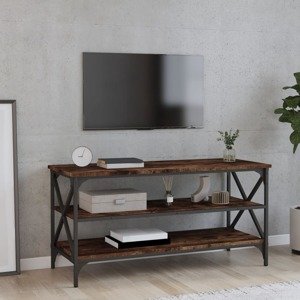 vidaXL TV skrinka dymový dub 100x40x50 cm spracované drevo