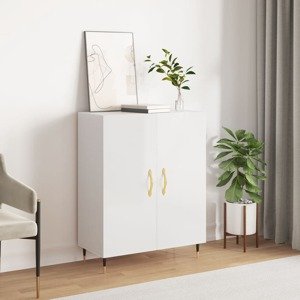 vidaXL Komoda lesklá biela 69,5x34x90 cm spracované drevo