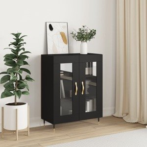vidaXL Komoda čierna 69,5x34x90 cm kompozitné drevo
