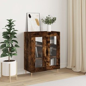 vidaXL Komoda dymový dub 69,5x34x90 cm kompozitné drevo