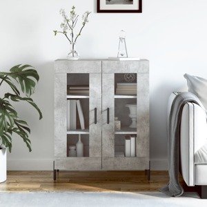 vidaXL Komoda betónovo sivá 69,5x34x90 cm kompozitné drevo