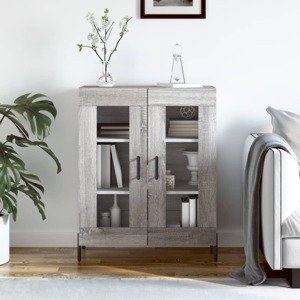 vidaXL Komoda sivý dub sonoma 69,5x34x90 cm kompozitné drevo