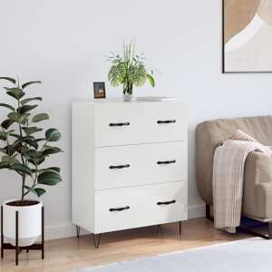 vidaXL Komoda lesklá biela 69,5x34x90 cm spracované drevo