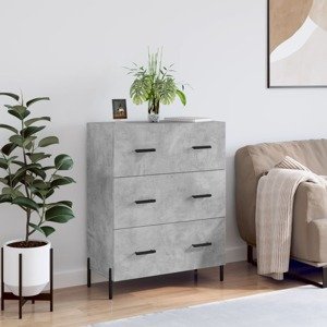 vidaXL Komoda betónovo sivá 69,5x34x90 cm kompozitné drevo