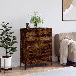 vidaXL Komoda dymový dub 69,5x34x90 cm kompozitné drevo