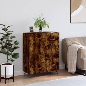 vidaXL Komoda dymový dub 69,5x34x90 cm kompozitné drevo