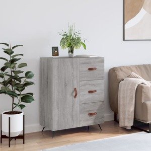 vidaXL Komoda sivý dub sonoma 69,5x34x90 cm kompozitné drevo