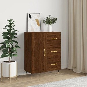 vidaXL Komoda hnedý dub 69,5x34x90 cm kompozitné drevo