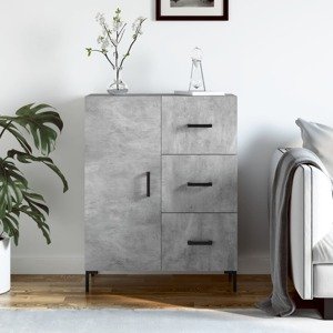 vidaXL Komoda betónovo sivá 69,5x34x90 cm kompozitné drevo