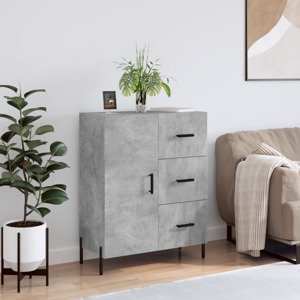 vidaXL Komoda betónovo sivá 69,5x34x90 cm kompozitné drevo