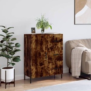 vidaXL Komoda dymový dub 69,5x34x90 cm kompozitné drevo
