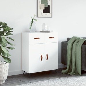 vidaXL Komoda biela 69,5x34x90 cm kompozitné drevo