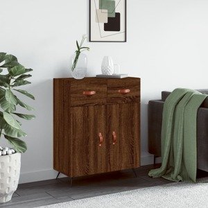 vidaXL Komoda hnedý dub 69,5x34x90 cm kompozitné drevo