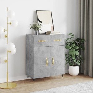 vidaXL Komoda betónovo sivá 69,5x34x90 cm kompozitné drevo