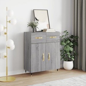 vidaXL Komoda sivý dub sonoma 69,5x34x90 cm kompozitné drevo