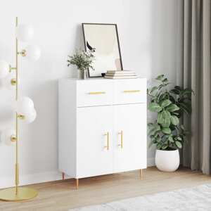 vidaXL Komoda biela 69,5x34x90 cm kompozitné drevo
