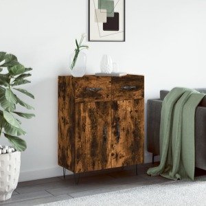 vidaXL Komoda dymový dub 69,5x34x90 cm kompozitné drevo