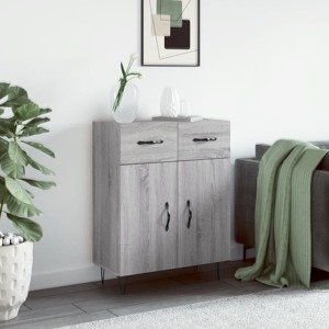 vidaXL Komoda sivý dub sonoma 69,5x34x90 cm kompozitné drevo