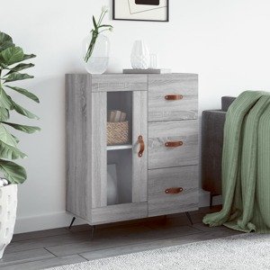 vidaXL Komoda sivý dub sonoma 69,5x34x90 cm kompozitné drevo