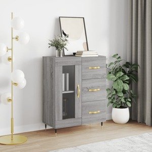 vidaXL Komoda sivý dub sonoma 69,5x34x90 cm kompozitné drevo