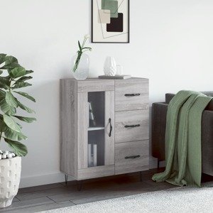 vidaXL Komoda sivý dub sonoma 69,5x34x90 cm kompozitné drevo