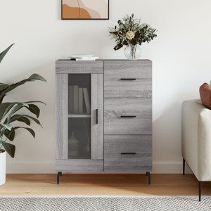 vidaXL Komoda sivý dub sonoma 69,5x34x90 cm kompozitné drevo
