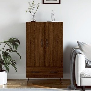 vidaXL Vysoká skrinka hnedý dub 69,5x31x115 cm kompozitné drevo