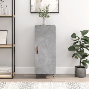 vidaXL Komoda betónovo sivá 34,5x34x90 cm spracované drevo