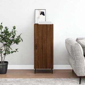 vidaXL Komoda hnedý dub 34,5x34x90 cm spracované drevo