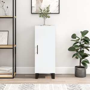 vidaXL Komoda biela 34,5x34x90 cm spracované drevo